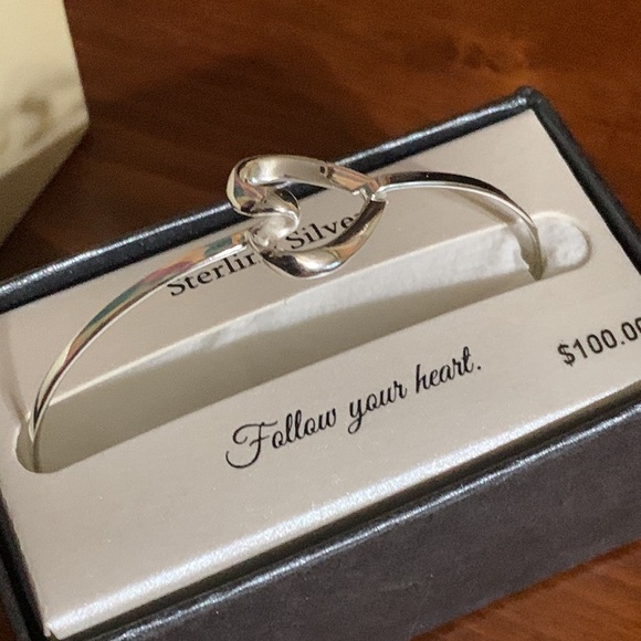 TIMELESS- FOLLOW YOUR HEART ❤️ STERLING SILVER BRACELET 🆕 - Picture 2 of 9